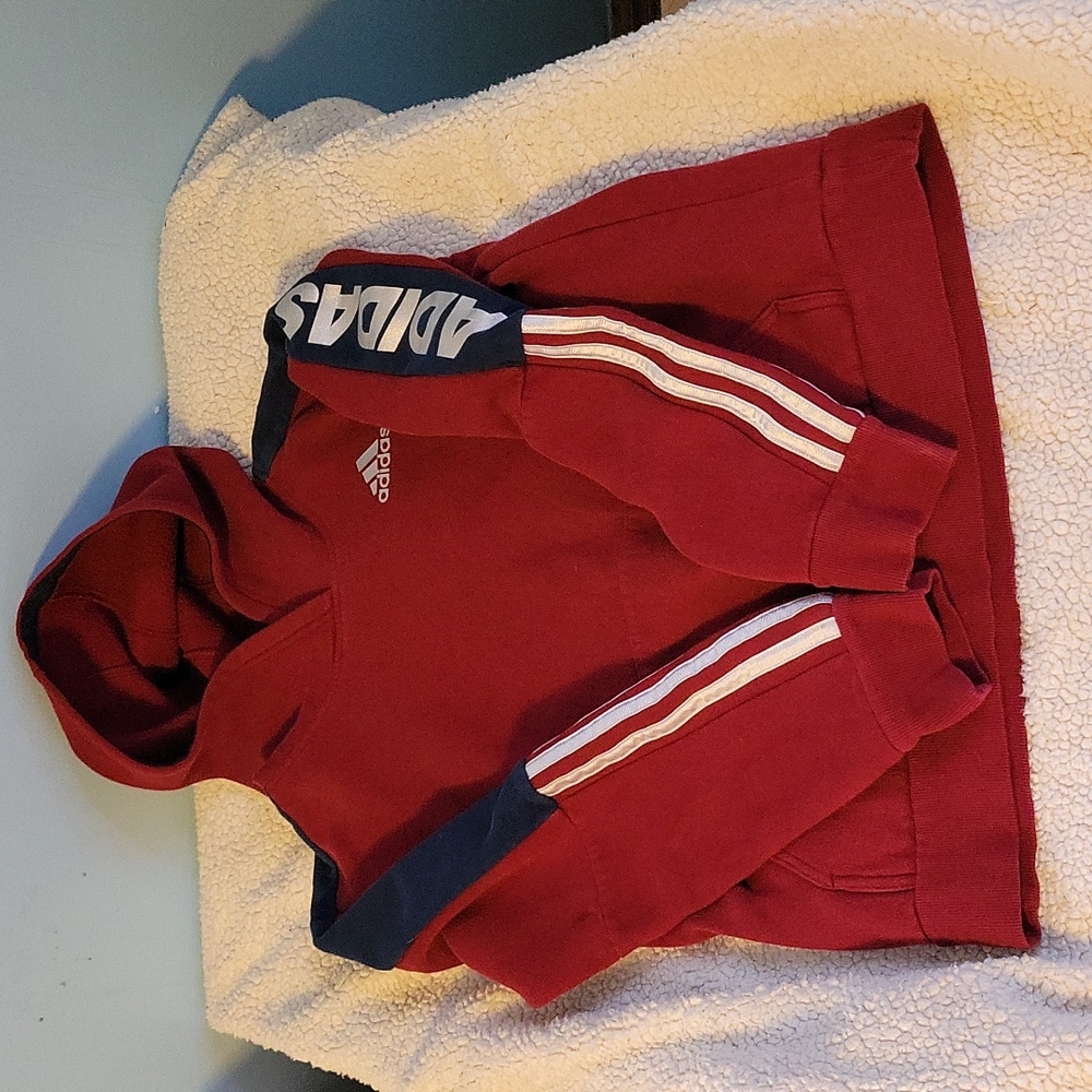 EUC Adidas Boy's Hoodie Sweatshirt Size 14/16